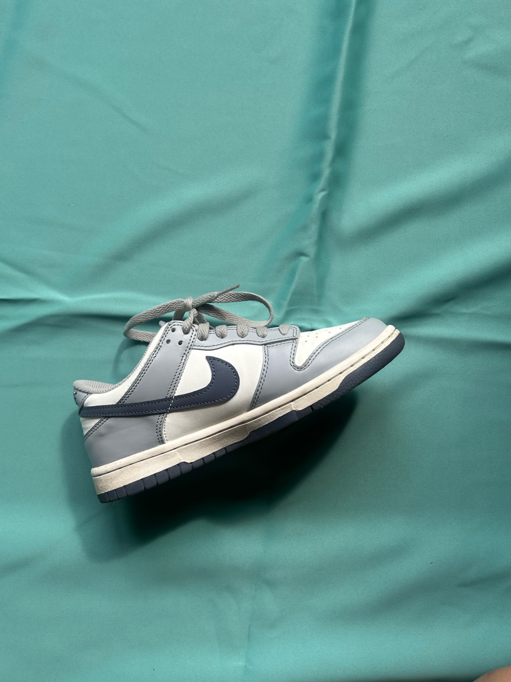 Nike Grey and Blue Dunks